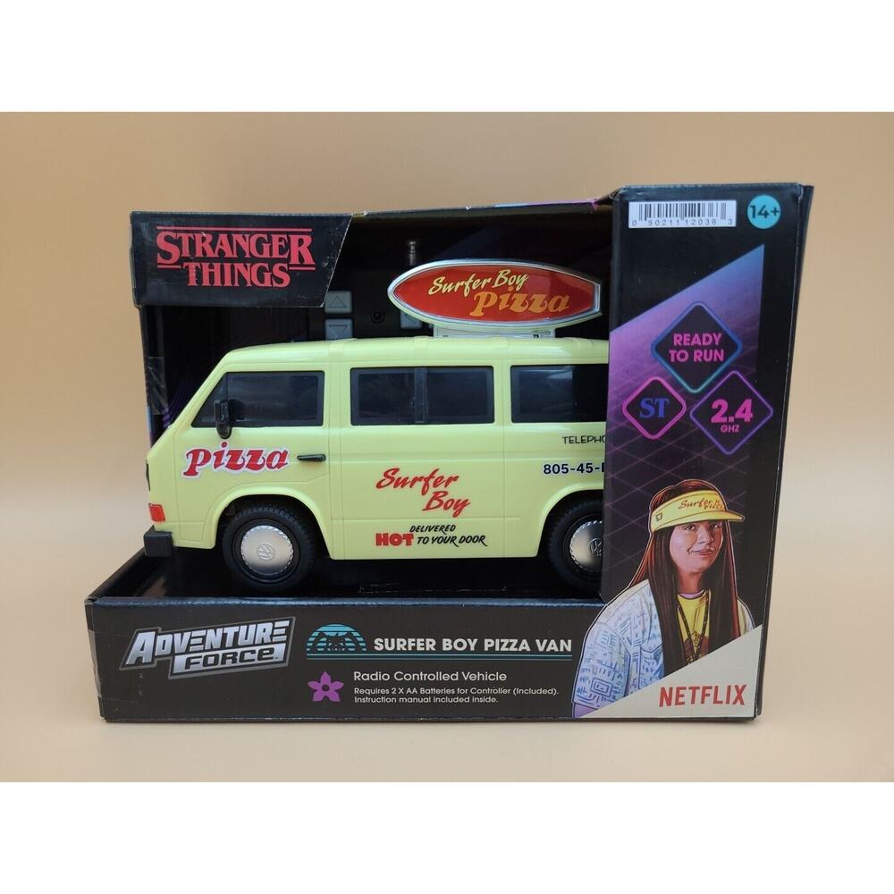 2023 Adventure Force Stranger Things Surfer Boy Pizza Van / Remote Control New